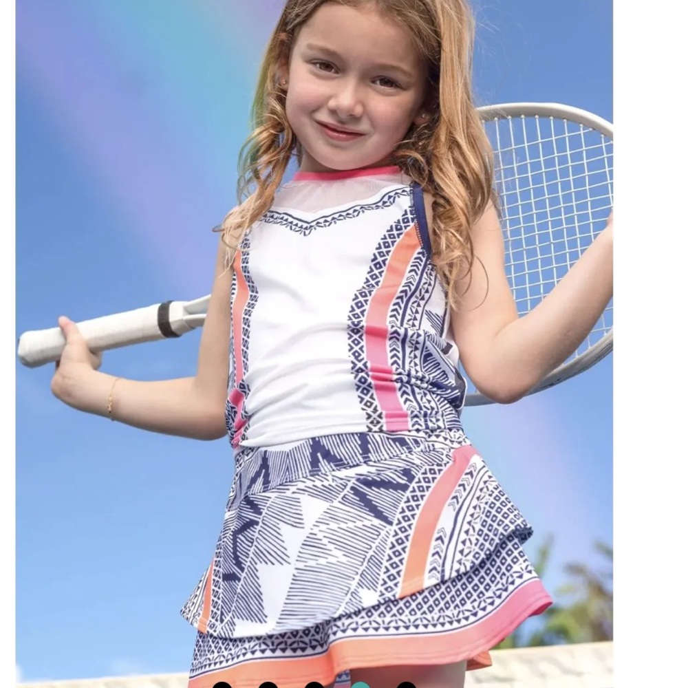 Lucky in Love Neon Pink and Navy Mini Skirt